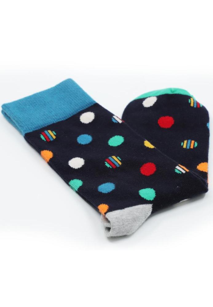 Șosete Bărbătești Organice Fără Cusătură cu , buline colorate ,Engros